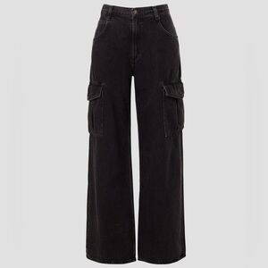 AGOLDE Minka Cargo Black Cargo Jean Relaxed Fit, 26
